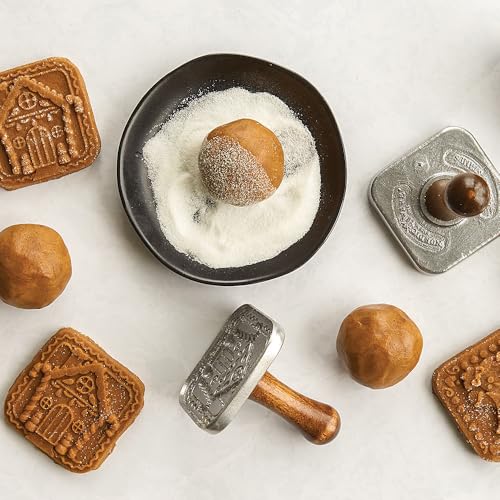 Nordic Ware Gingerbread Cookie Stamps Set of 3 - Cast Aluminum Holiday Cookie Press