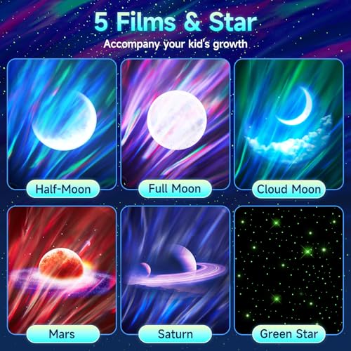 LED Aurora Sensory Galaxy Projector & Sound Machine - White