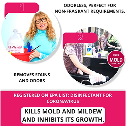 LUCAS-CIDE Salon & Spa Disinfectant, Hospital Grade EPA, 1 Gallon
