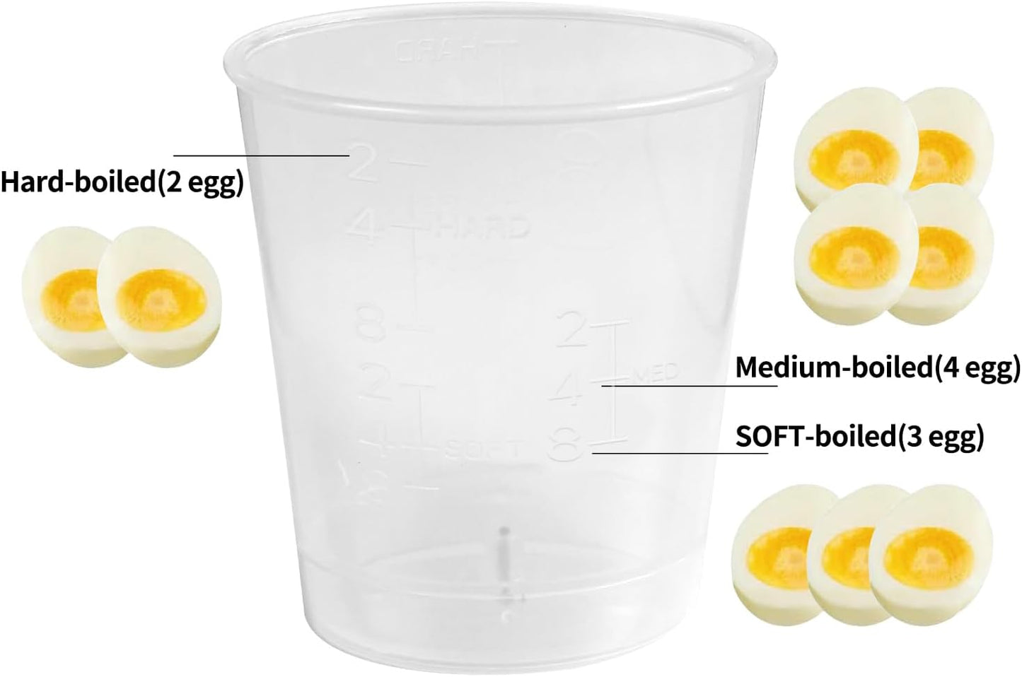 Skiennix Electric Egg Cooker - Rapid 8 Egg Capacity for Hard Boiled, Poached, Scrambled Eggs | Auto Shut Off