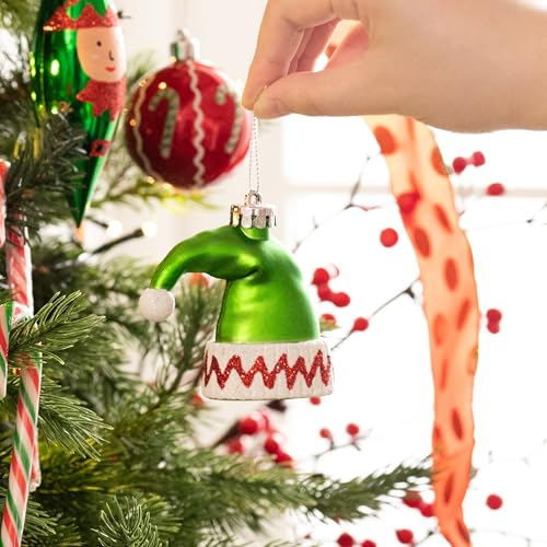 Valery Madelyn Elf Red Green Christmas Ball Ornaments Set - 40pcs Holiday Tree Decorations