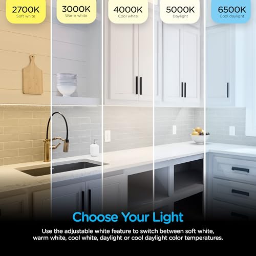 Enbrighten 36-Inch Plug-In Under Cabinet Light with 5 Color Temperatures - White