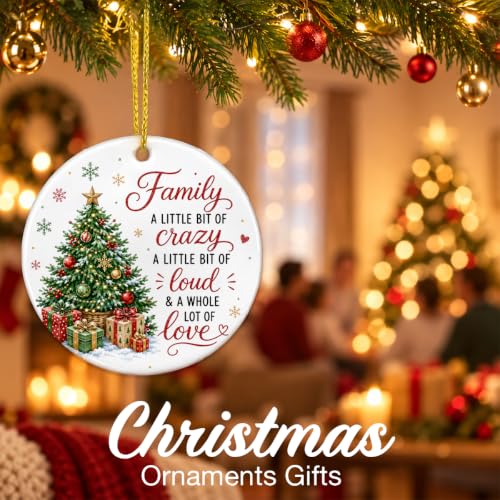 Funny Family Christmas Ornaments Gifts for Mom Dad Sister Brother