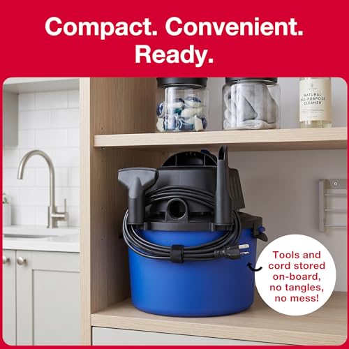 2 Gallon 2.0 HP Wet Dry Vacuum Cleaner for Home Garage Workshop Car Cleaning