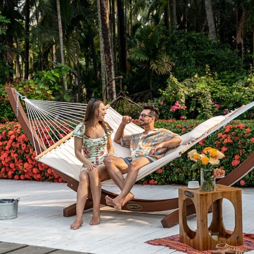 Lazy Daze Double Quilted Hammock with Pillow for Outdoor Use - Fits 13-15 Ft Stand