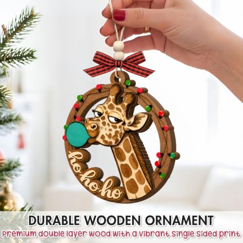 Giraffe Christmas Ornament - Animal Holiday Decor, Unique Giraffe Gift
