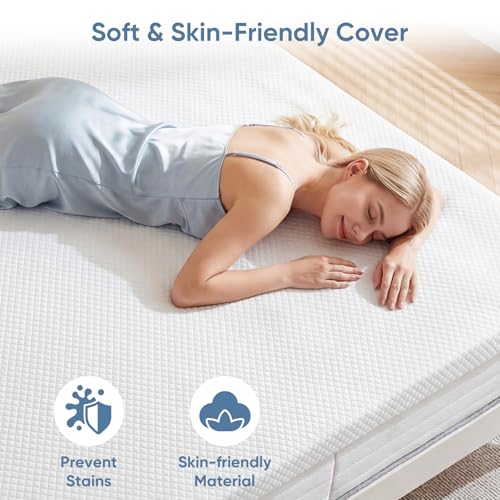 White Queen 4-Inch Cooling Gel Memory Foam Mattress Topper