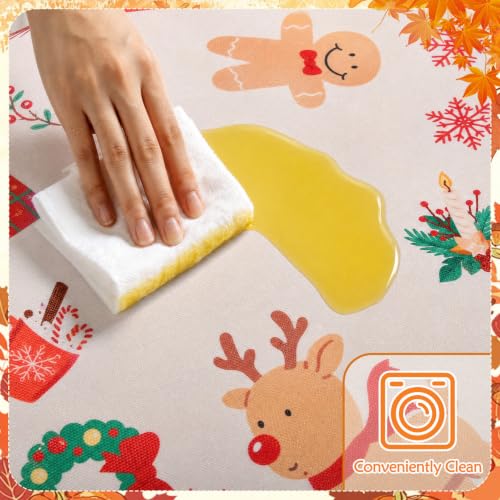Ovveroche 2 Pack Fall & Christmas Table Runners 13x72 Inch for Holiday Decor