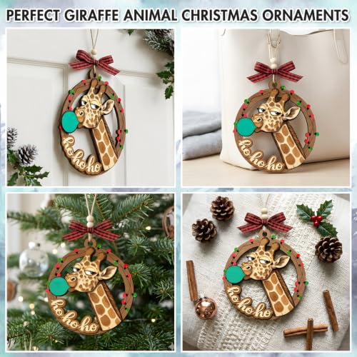 Giraffe Christmas Ornament - Animal Holiday Decor, Unique Giraffe Gift