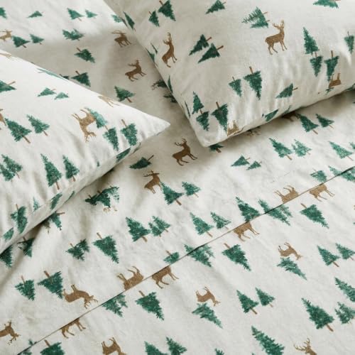 Eddie Bauer Queen Sheet Set with Fitted Sheet & Pillowcases – Deer Hollow