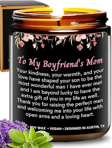 Boyfriend's Mom Candle - Thoughtful Gift for Her, Lavender & Sage Scent, Gift-Ready Home Fragrance by Rosa Vila