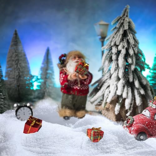 Threan 2 Pack Christmas Snow Blanket Roll 15.6in x 10ft - White Fake Snow Cover
