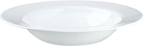 Corelle Impressions Wide Rim Entree Bowl Set - 28oz | 4-Pack in Winter Frost White