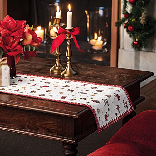 Villeroy & Boch Delight Gobelin Runner Medium L Red Christmas Decor
