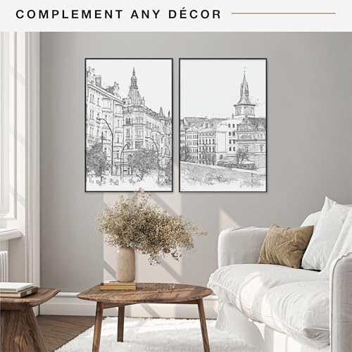 MCS Original Poster Frame Set - 22.375x34 Inch Black Wall Art Frames - 2 Pack