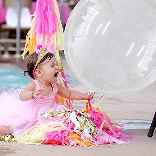BEISHIDA 36 Inch Bobo Clear Balloons Transparent Large Balloons Giant Latex Ballon for Garland Arch, Wedding Birthday Baby Shower Party Decorations£¨5pcs of pack£©
