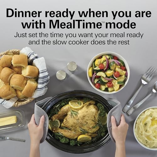 Hamilton Beach Portable 6 Quart Programmable Slow Cooker - Matte Black