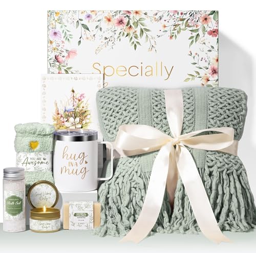 Self Care Get Well Soon Gift Basket for Women - Sage Green Care Package