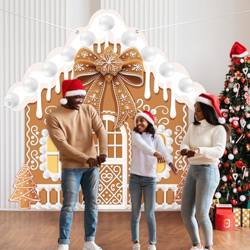 Panelee Extra Large Christmas Banner Decorations 6.8x6.5 ft Polyester