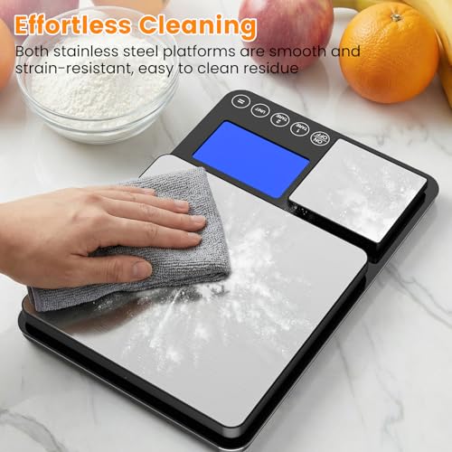 Digital Kitchen Scale 33lb/15kg Food & Jewelry Weighing Platform with Non-Rechargeable Black Finish
