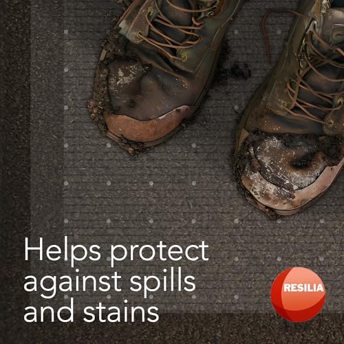 Resilia 2'3" x 25' Low-Pile Carpet Runner Non Slip Vinyl Floor Protector - Washable, Made in USA