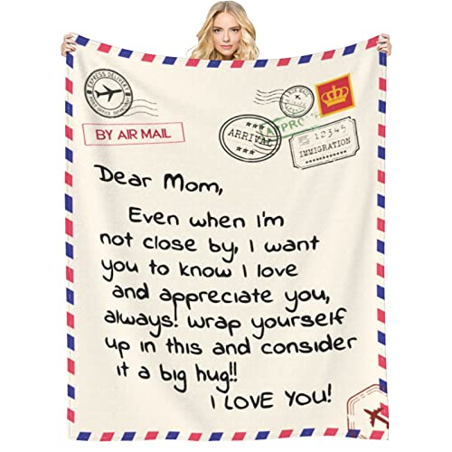 Mom Blanket Dear Mom Birthday Gifts 60 x 50 Inches - Mother's Day Gift