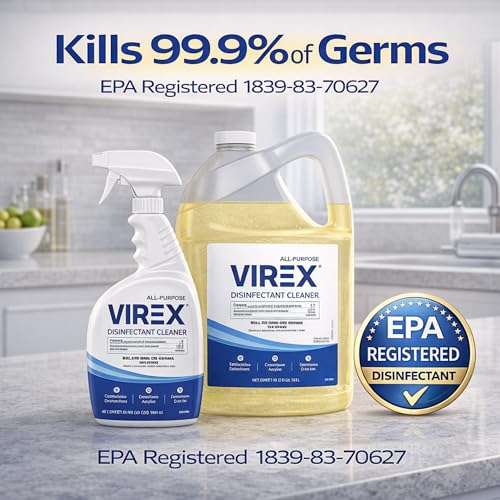 VIREX Diversey All Purpose Disinfectant Cleaner 128 Fl Oz Pack of 2