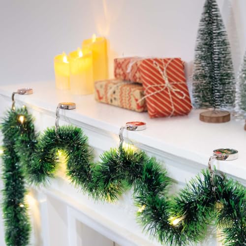 Christmas Stocking Holders for Mantle Set 4, Fireplace Holder, Metal