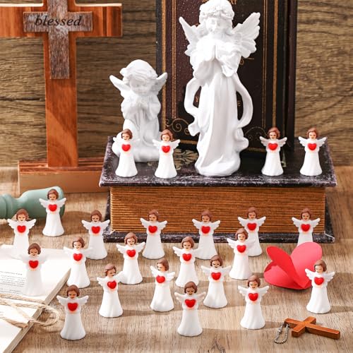 Halloscume Angel Christmas Mini Figurines - 50pcs Holiday Decor & Ornaments