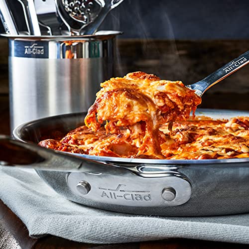 All-Clad Stainless Steel Cook & Serve 6-Piece Kitchen Utensil Set with Caddy - Durable & Dishwasher Safe