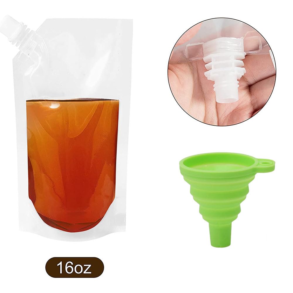 Juice Travel Plastic Bags Portable Collapsible Beverage Bag | Leakproof Foldable Water Carrier for Outdoor Hiking, Camping & Seed Storage | Food-Grade BPA-Free Liquid Container