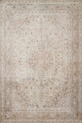 Loloi Loren Sand Taupe Area Rug - 5' x 7'6" Rectangular Vintage Style