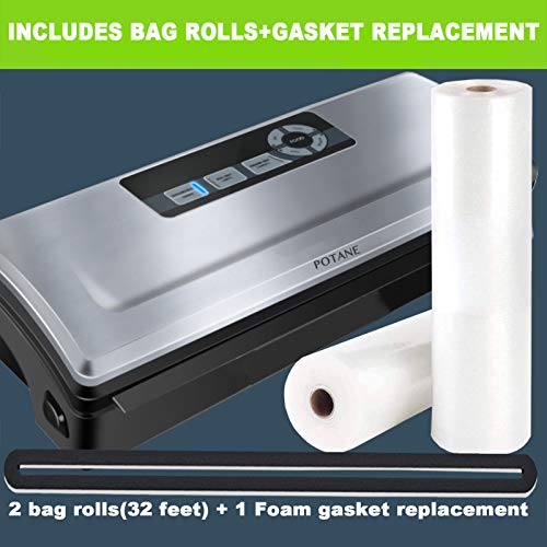 Potane Precision Vacuum Sealer Machine - Silver 8-in-1 Food Preservation
