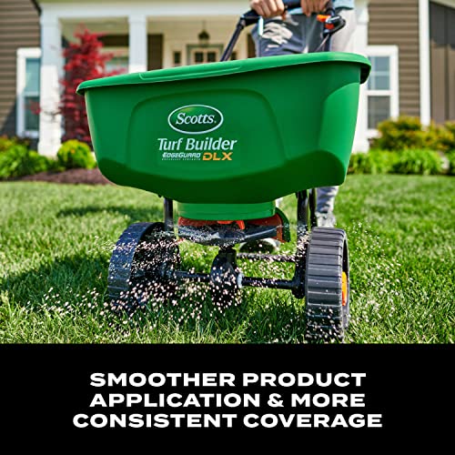 Scotts Turf Builder EdgeGuard DLX Broadcast Spreader for Lawn, Seed & Salt - Single Pack / Deluxe