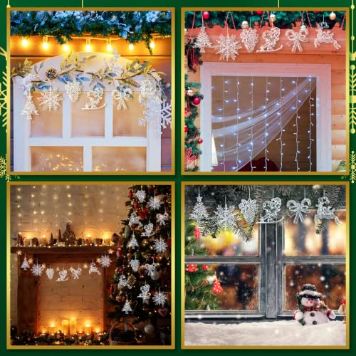 Bencailor 36 Pcs Acrylic Christmas Ornaments Set - Festive Holiday Decorations