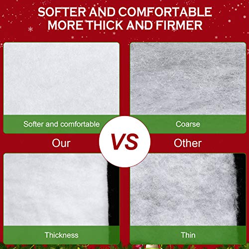 Christmas Snow Blanket Roll 94.48 x 31.5 Inches Fake Indoor Snow Blanket Artificial Cotton Snow Blanket for Christmas Decoration, Village Displays, Under The Christmas Tree