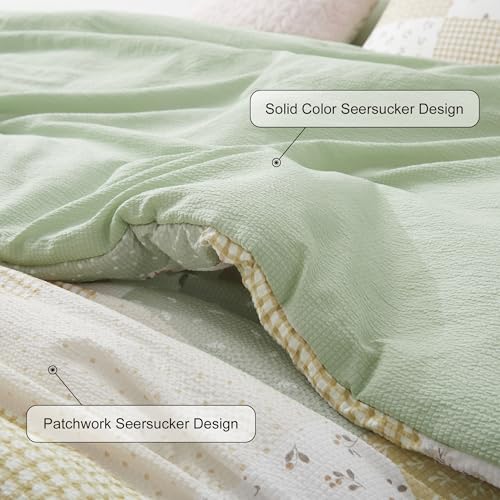 Oli Anderson King Comforter Set - 7 Pieces Bed in a Bag, Light Green