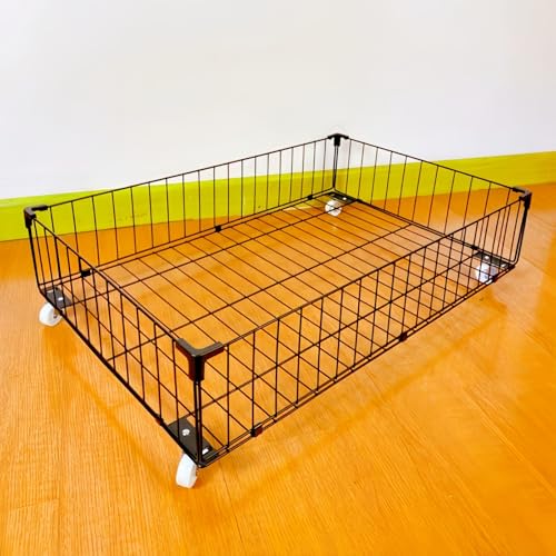 Jifader 4 Pack Under Bed Storage Drawers with Wheels - Large Capacity Shoe & Toy Organizer