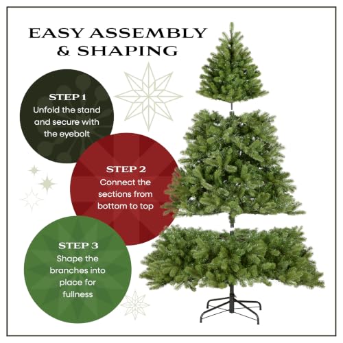 National Tree Company 6.5ft Pre-Lit Dunhill Fir Christmas Tree - Full, Artificial Holiday Tree