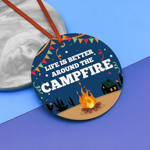Camping Christmas Ornaments for Men Women Camper Holiday Decor Gift