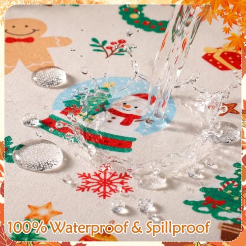Ovveroche 2 Pack Fall & Christmas Table Runners 13x72 Inch for Holiday Decor