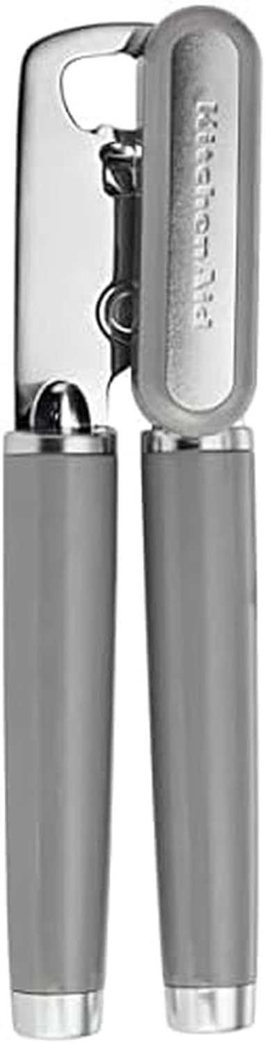 KitchenAid Classic Can Opener - Easy-To-Use Stainless Steel Cutter with Ergonomic Handles, Gray