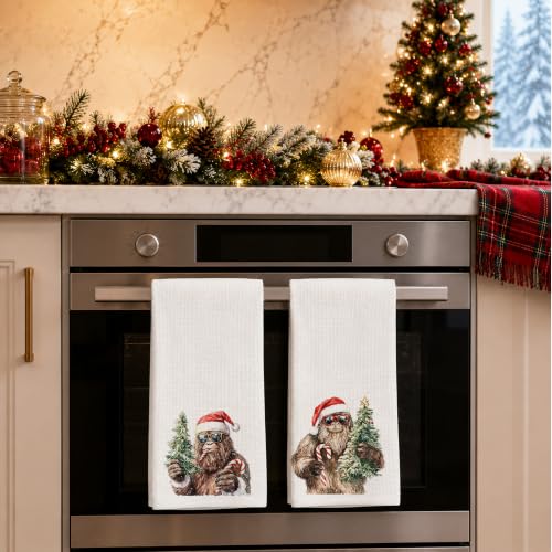 ZNGFON Christmas Tree Candy Cane Decor Hand Towels 16x24 Set of 2 - Decor 19