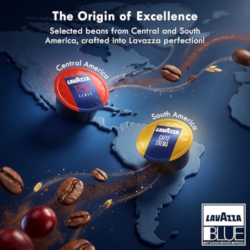 Lavazza Blue Coffee Capsules Variety Pack 100 Count - Top Class & Caffè Crema Blends, Compatible with LB Machines