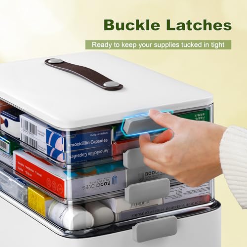 MOPALL 4-Tier Craft Organizer Storage Box for Art Supplies & Sewing