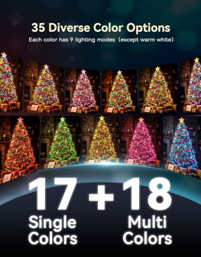 LitHome 130ft RGB 400LED Fairy String Lights with Remote - Green Wire
