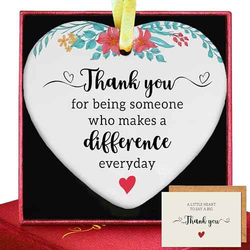 Thank You Gifts for Women, Teacher Appreciation Gifts, Thank You Ornaments for Christmas Tree, Difference Maker Ornament, Daycare Goodbye Gift, Appreciation Gift for Friends Nurse Coworker