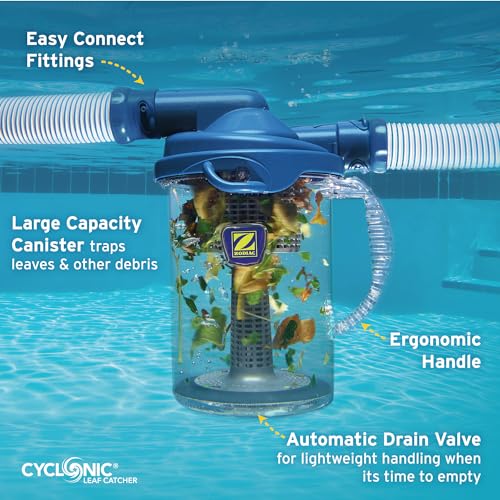 Zodiac Cyclonic Leaf Catcher for Pool Vacuum Hose - Easy Install & Clean