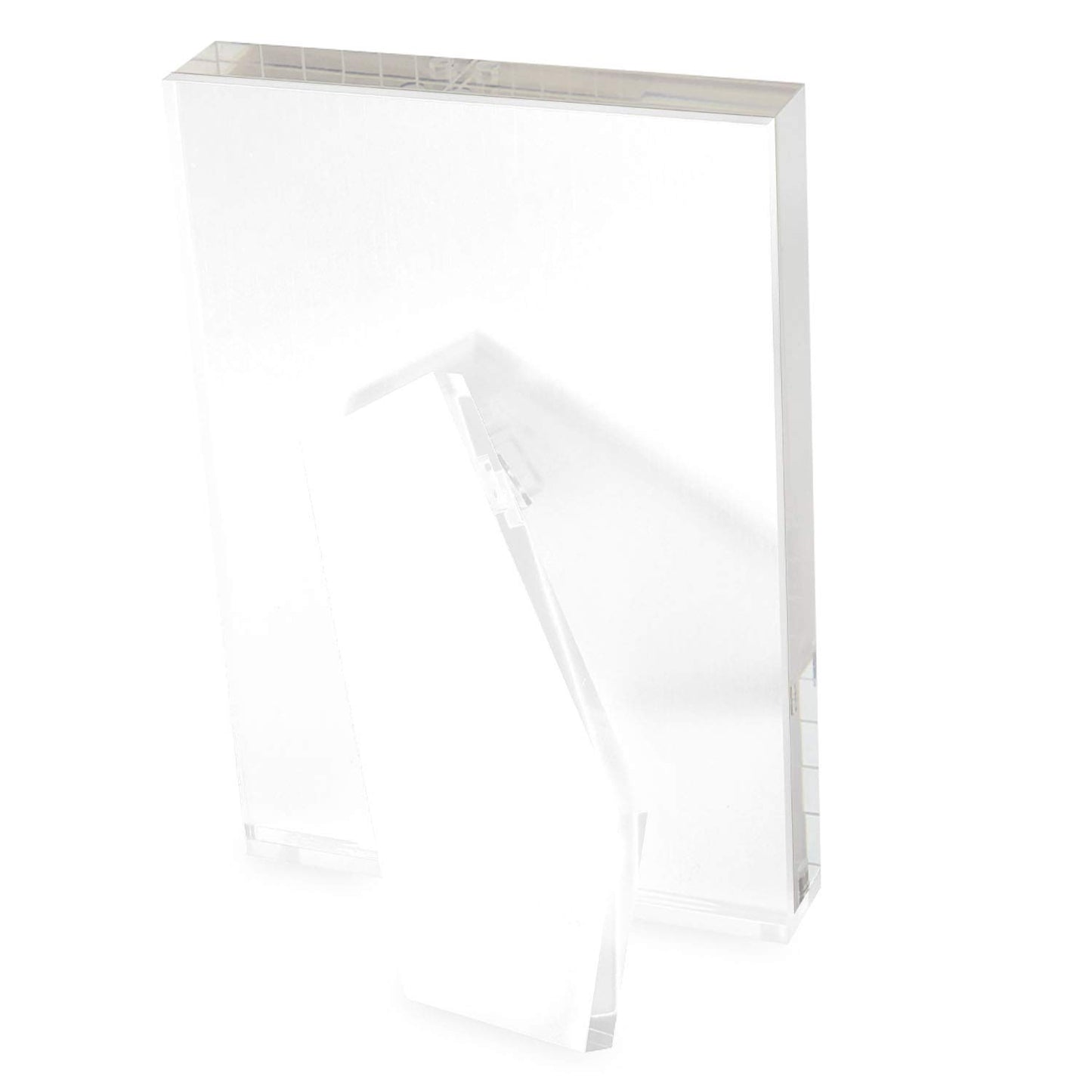 TIZO Design Vertical 4x6 Lucite Picture Frame, Durable 1 Inch Thick Clear Lucite & Magnetic Closures, Elegant & Practical Boutique Quality Photo Frame (Multiple Colors Available)