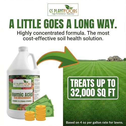 GS Plant Foods Humic Acid Soil Amendment 1 Gallon Organic Liquid Fertilizer